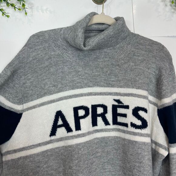 Halogen Sweater Womens XL Gray Apres Ski Turtleneck Long Sleeve Pullover Knitted - Picture 5 of 13